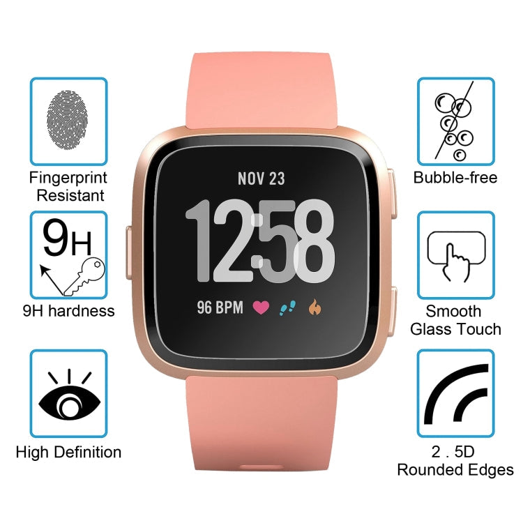ENKAY Hat-Prince for Fitbit Versa 0.2mm 9H Surface Hardness 2.15D Curved Edge Tempered Glass Screen Protector