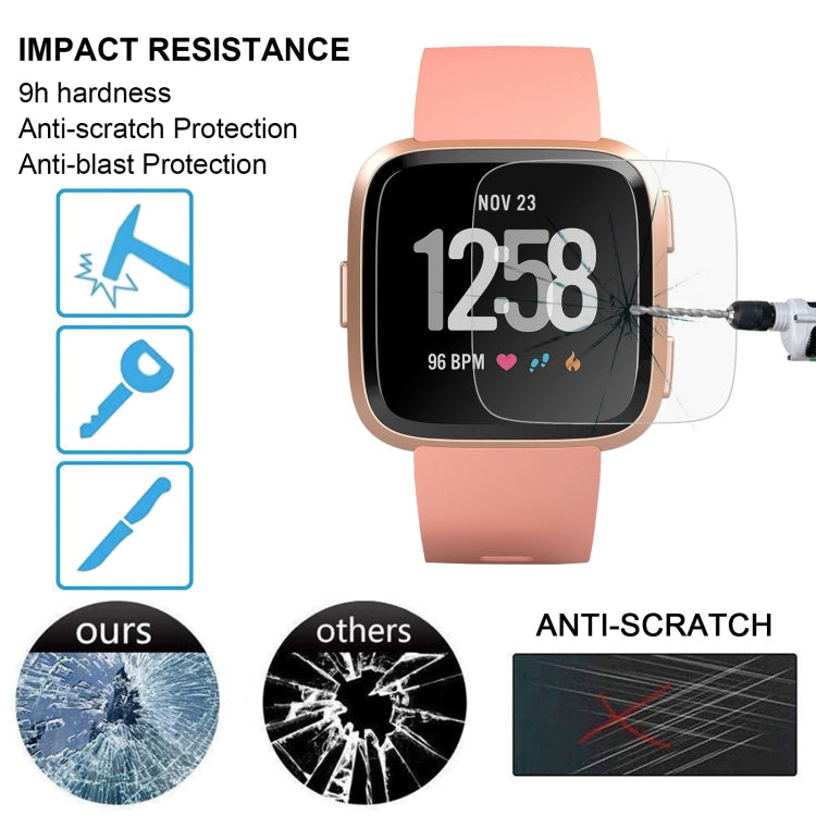 ENKAY Hat-Prince for Fitbit Versa 0.2mm 9H Surface Hardness 2.15D Curved Edge Tempered Glass Screen Protector