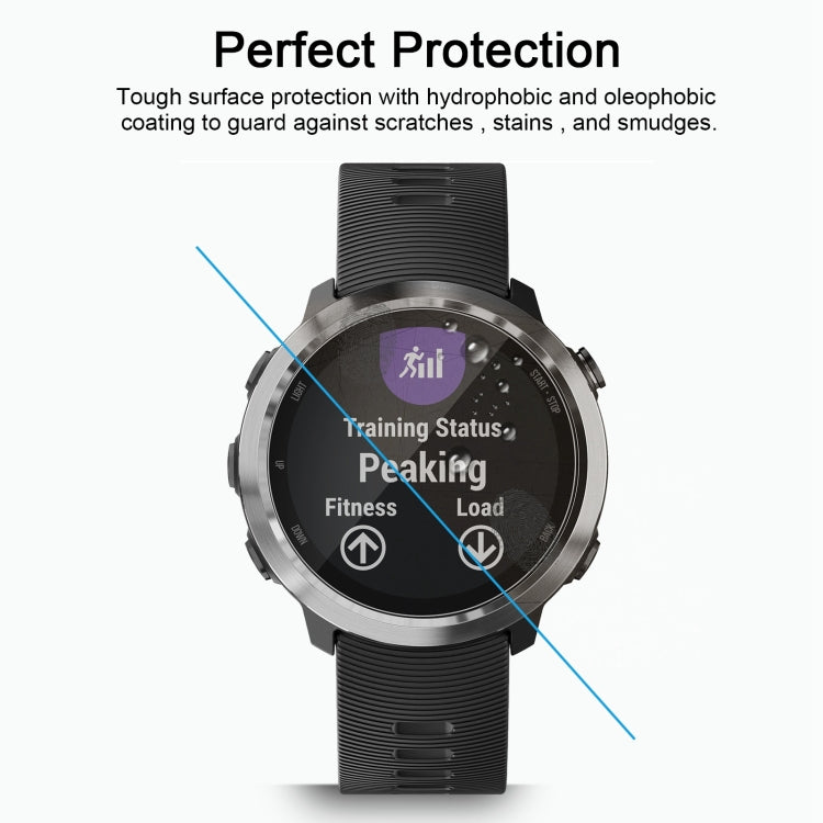 2 PCS ENKAY Hat-Prince for Garmin Forerunner 645 0.2mm 9H Surface Hardness 2.15D Curved Edge Tempered Glass Screen Protector