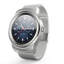 SMA-Round 1.28 inch Color Touch Screen Bluetooth Steel Strap Smart Watch, Waterproof, Support Voice Control / Heart Rate Monitor / Sleep Monitor / Bluetooth Camera, Compatible with Android and iOS System