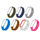 Colorful Silicone Watch Band for Xiaomi Mi Band 3 & 4 (Gray+White)