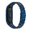 Mijobs Stainless Steel Metal Watch Band for Xiaomi Mi Band 3 & 4 & 5 & 6(Blue)