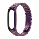 Mijobs Stainless Steel Metal Watch Band for Xiaomi Mi Band 3 & 4 & 5 & 6(Purple)
