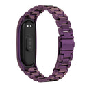 Mijobs Stainless Steel Metal Watch Band for Xiaomi Mi Band 3 & 4 & 5 & 6(Purple)
