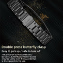 Mijobs Stainless Steel Metal Watch Band for Xiaomi Mi Band 3 & 4 & 5 & 6(Silver)