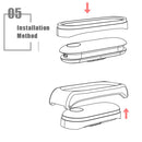 Mijobs Screwless Metal Case PU Leather Watch Band for Xiaomi Mi Band 3 & 4 & 5 & 6, Host not Included