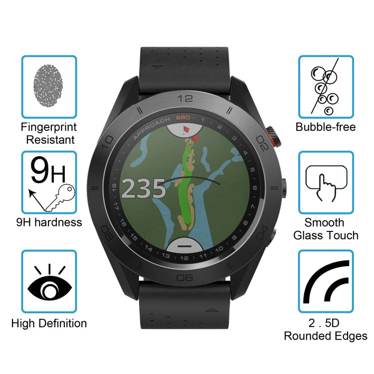 2 PCS ENKAY Hat-Prince for Garmin Approach S60 Smart Watch 0.2mm 9H Surface Hardness 2.15D Explosion-proof Tempered Glass Screen Film