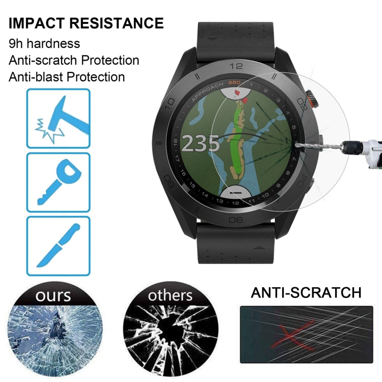 2 PCS ENKAY Hat-Prince for Garmin Approach S60 Smart Watch 0.2mm 9H Surface Hardness 2.15D Explosion-proof Tempered Glass Screen Film