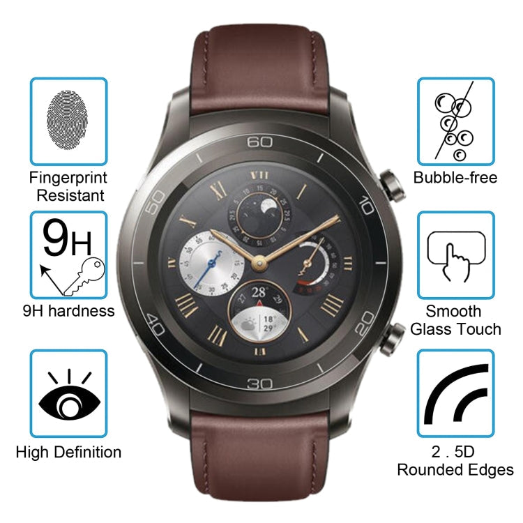 2 PCS ENKAY Hat-Prince for Huawei Watch 2 Pro Smart Watch 0.2mm 9H Surface Hardness 2.15D Explosion-proof Tempered Glass Screen Film