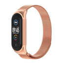 Mijobs Milan CS Metal Magnetic Watch Band for Xiaomi Mi Band 3 & 4 & 5 & 6, Host not Include(Rose Gold)