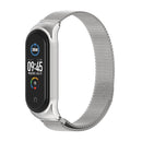 Mijobs Milan CS Metal Magnetic Watch Band for Xiaomi Mi Band 3 & 4 & 5 & 6, Host not Include(Silver)