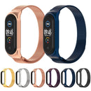 Mijobs Milan CS Metal Magnetic Watch Band for Xiaomi Mi Band 3 & 4 & 5 & 6, Host not Include(Gold)