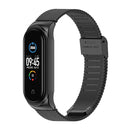 Mijobs Milan CS Screwless Buckle Metal Watch Band Case for Xiaomi Mi Band 3 & 4 & 5 & 6, Host not Included(Black)
