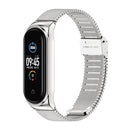 Mijobs Milan CS Screwless Buckle Metal Watch Band Case for Xiaomi Mi Band 3 & 4 & 5 & 6, Host not Included(Silver)