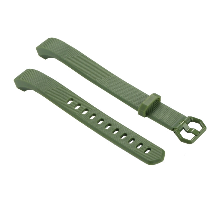 For Fitbit Alta Smart Watch Silicone Watchband, Length: about 23.8cm(Army Green)