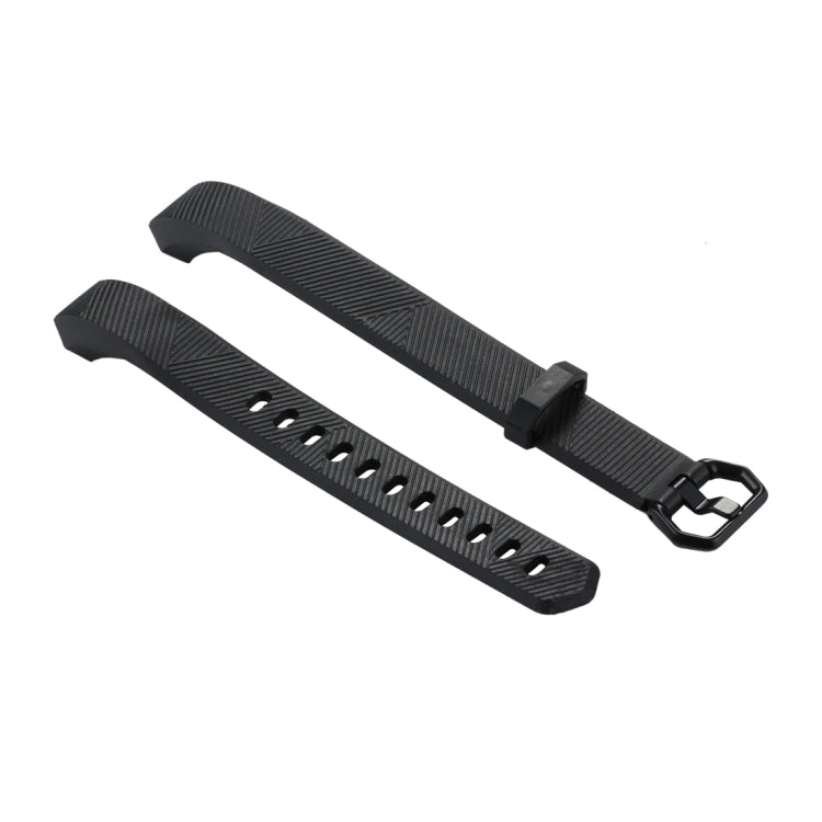For Fitbit Alta Smart Watch Silicone Watchband, Length: about 23.8cm(Black)