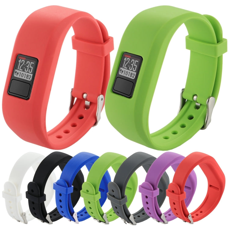 For Garmin Vivofit 3 Smart Watch Silicone Watch Band, Length: about 24.2cm(Black)