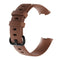 Diamond Pattern Silicone Watch Band for Fitbit Charge 3, Size: 210x18mm(Coffee)