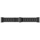 Three Beads Slingshot Buckle Solid Stainless Steel Watch Band for Fitbit Charge 3(Black)