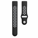 Two-color Round Hole Silicone Watch Band for Fitbit Charge 3, Watch Band Size:130-195mm(Grey)