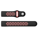 Two-color Round Hole Silicone Watch Band for Fitbit Charge 3, Watch Band Size:130-195mm(Red)