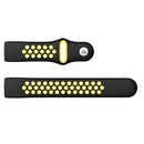 Two-color Round Hole Silicone Watch Band for Fitbit Charge 3, Watch Band Size:145-210mm(Yellow)