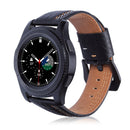 Three Lines Pattern Top-grain Leather Watch Band for Samsung Gear S3 22mm(Black)