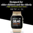 D99+ 1.22 inch HD LCD Screen GPS Smartwatch for the Elder Waterproof, Support GPS + LBS + WiFi Positioning / Two-way Dialing / Voice Monitoring / One-key First-aid / Wrist off Alarm / Safety Fence (Champagne Gold)