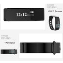 TLW05 0.86 inch OLED Display Bluetooth Smart Bracelet, IP66 Waterproof Support Pedometer / Calls Remind / Sleep Monitor / Sedentary Reminder / Alarm / Remote Capture, Compatible with Android and iOS Phones (Black)