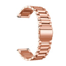 3-Beads Slingshot Buckle Solid Stainless Steel Watch Band for Galaxy Watch Active 20mm (Rose Gold)