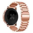 3-Beads Slingshot Buckle Solid Stainless Steel Watch Band for Galaxy Watch Active 20mm (Rose Gold)