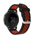 Metal Buckle Two-color Round Hole Silicone Watch Band for Galaxy Watch Active 20mm (Black + Red)