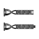X-shaped Diamond Stainless Steel Wrist Strap WatchBand for Galaxy Watch Active 20mm (Black)