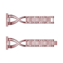 X-shaped Diamond Stainless Steel Wrist Strap WatchBand for Galaxy Watch Active 20mm (Pink)