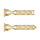 X-shaped Diamond Stainless Steel Wrist Strap WatchBand for Galaxy Watch Active 20mm (Gold)