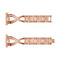 X-shaped Diamond Stainless Steel Wrist Strap WatchBand for Galaxy Watch Active 20mm (Rose Gold)