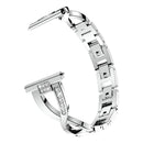 X-shaped Diamond Stainless Steel Wrist Strap WatchBand for Galaxy Watch Active 20mm (Silver)