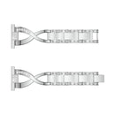 X-shaped Diamond Stainless Steel Wrist Strap WatchBand for Galaxy Watch Active 20mm (Silver)