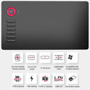 VEIKK A15 10x6 inch 5080 LPI Smart Touch Electronic Graphic Tablet, with Type-C Interface(Red)