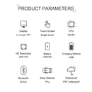 TD19 1.14 inches IPS Screen Smart Bracelet IP67 Waterproof, Support Call Reminder / Heart Rate Monitoring / Blood Pressure Monitoring / Sleep Monitoring / Remote Camera (Black)