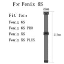 For Garmin Fenix 6S Milanese Watch Band(Black)