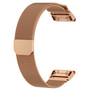 For Garmin Fenix 6S Milanese Watch Band(Rose Gold)