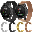 For Garmin Fenix 6S Milanese Watch Band(Rose Gold)