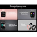 SMA-F1 1.3 inch TFT Full Touch Screen IP68 Waterproof Smart Sports Watch, Support Dynamic Heart Rate & Blood Pressure & Sleep Detection / Bluetooth / Alarm Clock / Photo Control(Rose Gold)