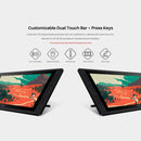 HUION Kamvas Pro 20 (2019) GT1901 5080 LPI 19.53 inch 16 Press Keys Dual Touch Bar Drawing Tablet Pen Display with Battery-Free Pen & Pen Holder