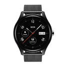 DT55 1.3 inch Round Touch Always-on Screen Smart Watch, Support Heart Rate Monitoring / Sleep Monitoring / Pedometer / Caloriessteel, steel belt(Black Black)