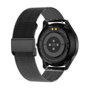 DT55 1.3 inch Round Touch Always-on Screen Smart Watch, Support Heart Rate Monitoring / Sleep Monitoring / Pedometer / Caloriessteel, steel belt(Black Black)