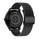 DT55 1.3 inch Round Touch Always-on Screen Smart Watch, Support Heart Rate Monitoring / Sleep Monitoring / Pedometer / Caloriessteel, steel belt(Black Black)