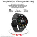 DT55 1.3 inch Round Touch Always-on Screen Smart Watch, Support Heart Rate Monitoring / Sleep Monitoring / Pedometer / Caloriessteel, steel belt(Black Black)