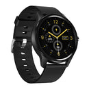 DT55 1.3 inch Round Touch Always-on Screen Smart Watch, Support Heart Rate Monitoring / Sleep Monitoring / Pedometer / Calories, Silicone Strap(Black)